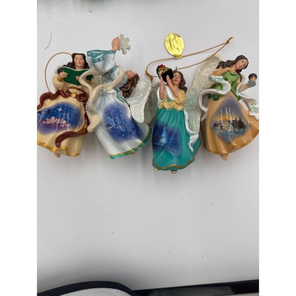 Danbury Mint HEAVENLY ANGELS Christmas Ornaments-Complete Set of 12 in Box Tags - Picture 4 of 6